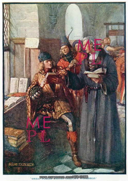 : William Caxton in his workshop : William Caxton in his workshop