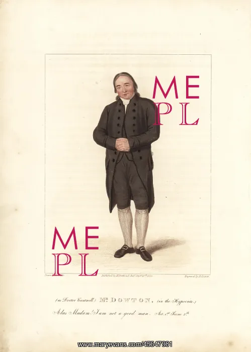 : William Dowton in The Hypocrite, 1822 : William Dowton in The Hypocrite, 1822