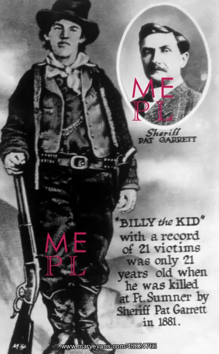 : William H. Bonney (aka Billy the Kid) with ? : William H. Bonney (aka Billy the Kid) with ?