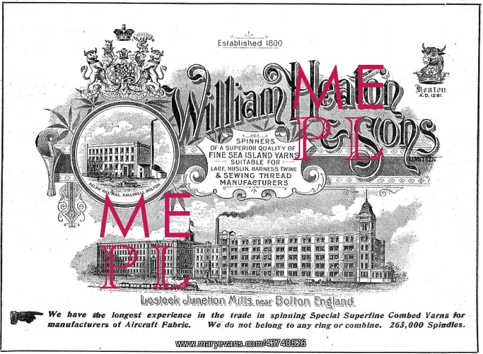 : William Heaton & Sons. Spinners. Lostock : William Heaton & Sons. Spinners. Lostock