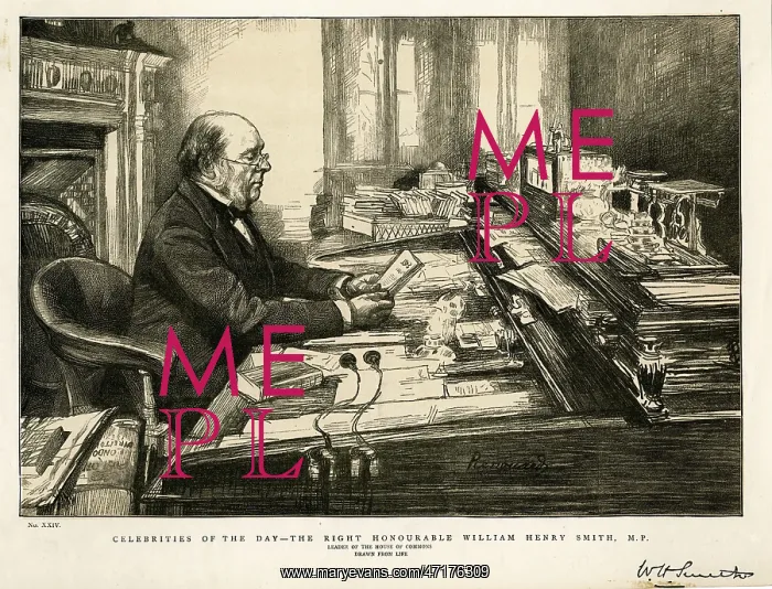 : William Henry Smith at his desk : William Henry Smith at his desk
