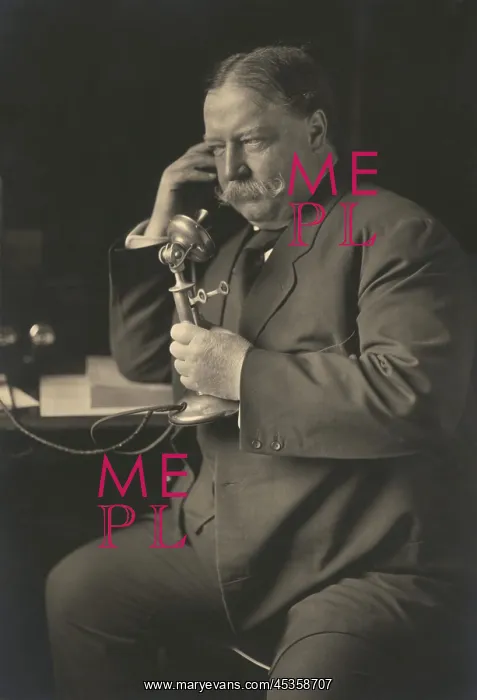 : William Howard Taft, smiles as he learns by telephone : William Howard Taft, smiles as he learns by telephone