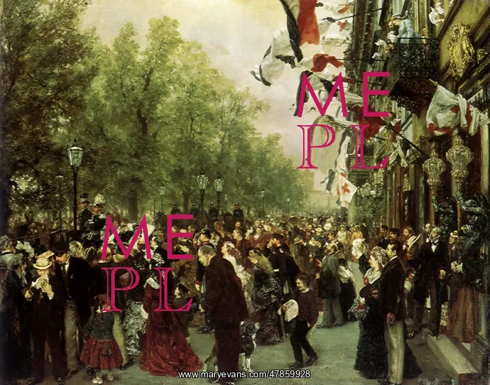 : William I Departs for the Front, by Menzel : William I Departs for the Front, by Menzel