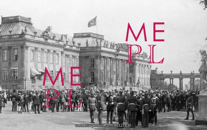 : William I at a military parade, 1887 : William I at a military parade, 1887