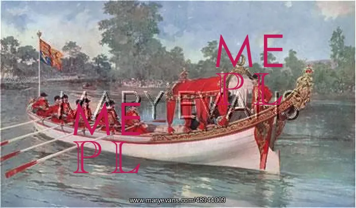 : William III State Barge, July 1912 : William III State Barge, July 1912