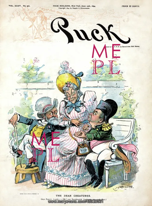 : William McKinley - Benjamin Harrison - cartoon : William McKinley - Benjamin Harrison - cartoon