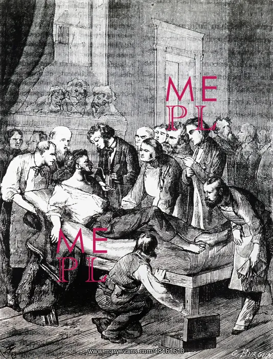 : William Morton demonstrating the safety of ether : William Morton demonstrating the safety of ether