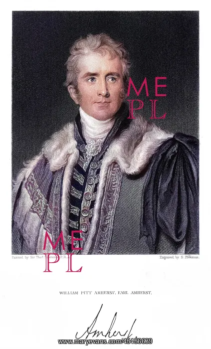 : WILLIAM PITT, LORD AMHERST : WILLIAM PITT, LORD AMHERST