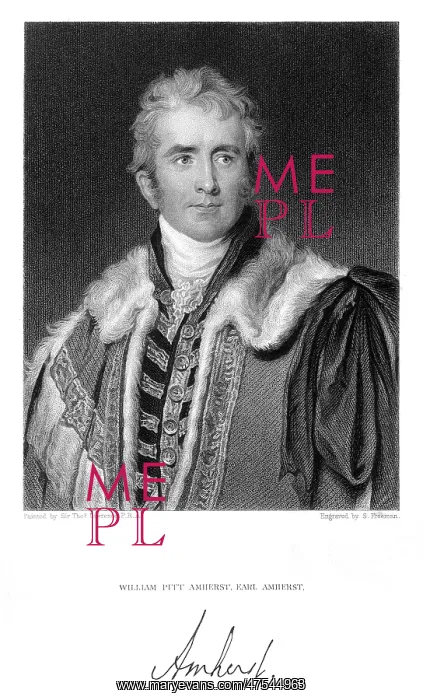 : WILLIAM PITT, LORD AMHERST : WILLIAM PITT, LORD AMHERST
