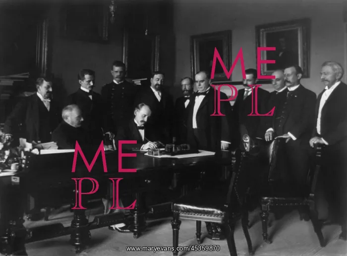 : William R. Day signing of the peace protocol of : William R. Day signing of the peace protocol of