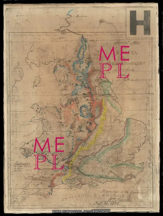 : William Smith's General Map of Strata : William Smith's General Map of Strata