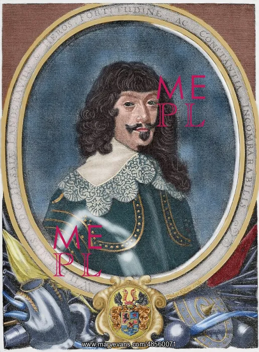 : William V of Hesse-Kassel (1602-1693). Engraving. Colored : William V of Hesse-Kassel (1602-1693). Engraving. Colored