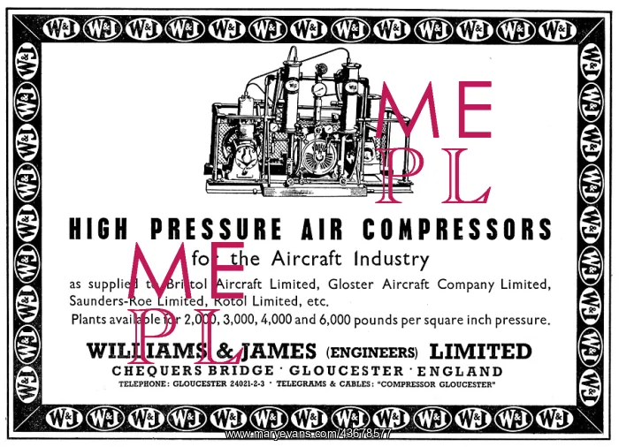 : Williams & James Engineers Pneumatic Equipment. Machining : Williams & James Engineers Pneumatic Equipment. Machining
