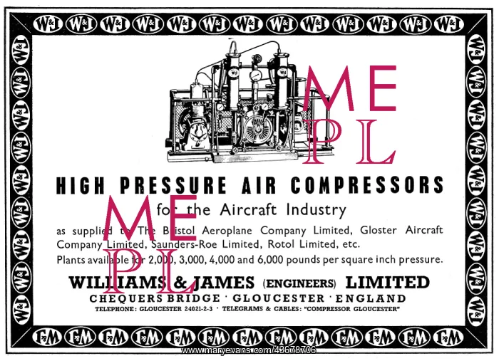 : Williams & James Engineers Pneumatic Equipment. Machining : Williams & James Engineers Pneumatic Equipment. Machining