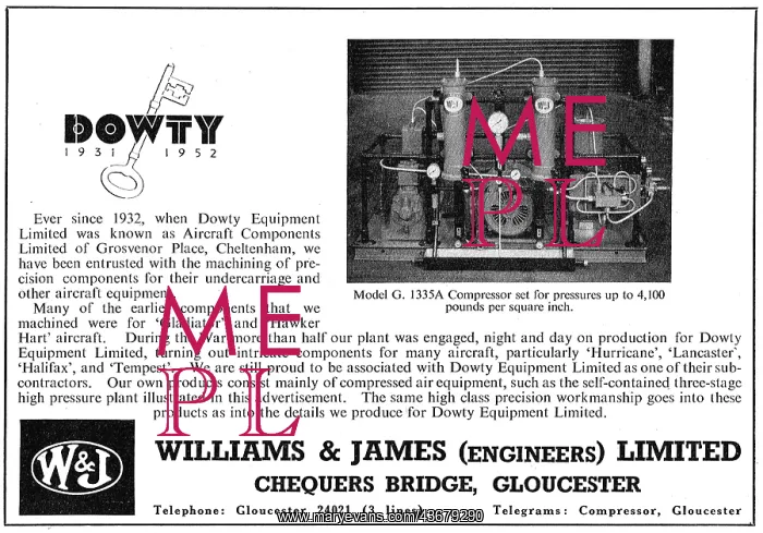 : Williams & James Engineers Pneumatic Equipment. Machining : Williams & James Engineers Pneumatic Equipment. Machining
