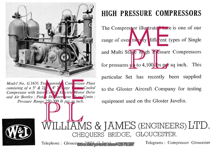: Williams & James Pneumatic Compressors : Williams & James Pneumatic Compressors