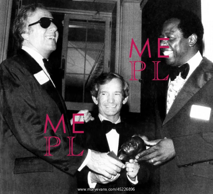 : Willie Shoemaker, George Shearing, and Hank ? : Willie Shoemaker, George Shearing, and Hank ?