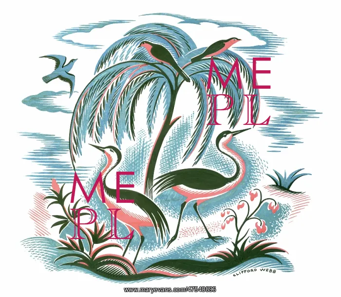 : Willow tree and herons : Willow tree and herons
