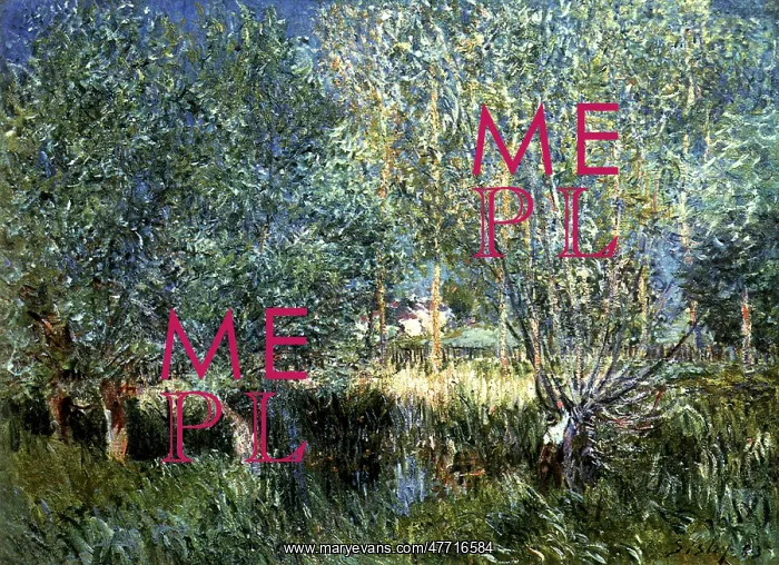  : Willows by the Orvanne, by Alfred Sisley