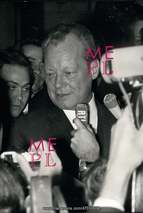 : Willy Brandt of West Germany on visit to Paris : Willy Brandt of West Germany on visit to Paris