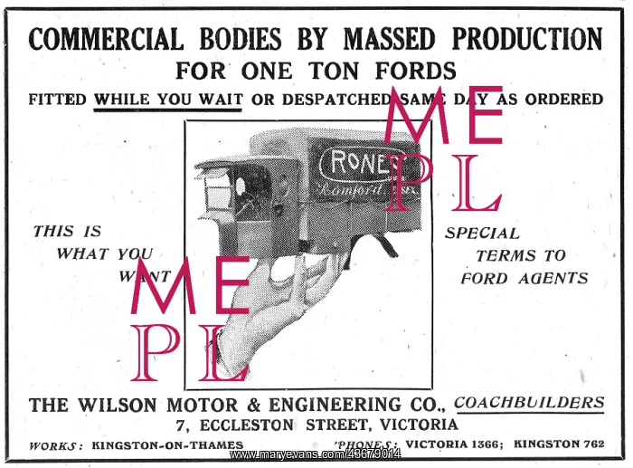 : The Wilson Motor & Engineering Co - Coachbuilders : The Wilson Motor & Engineering Co - Coachbuilders