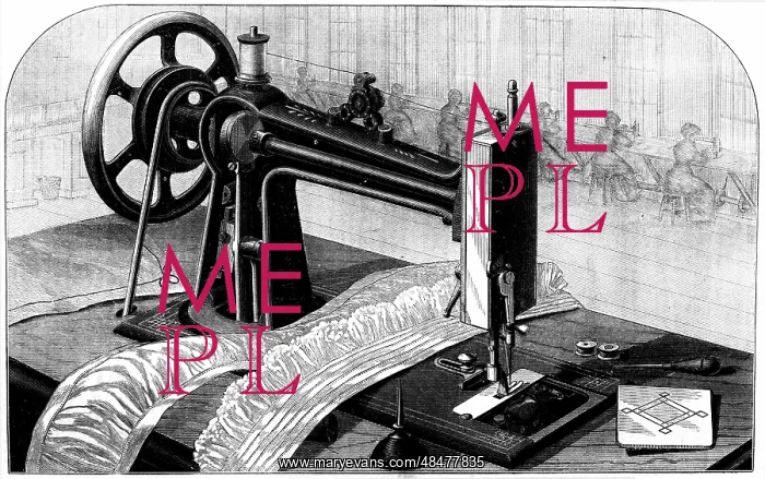 : Wilson sewing machine, showing belt drive (left) : Wilson sewing machine, showing belt drive (left)