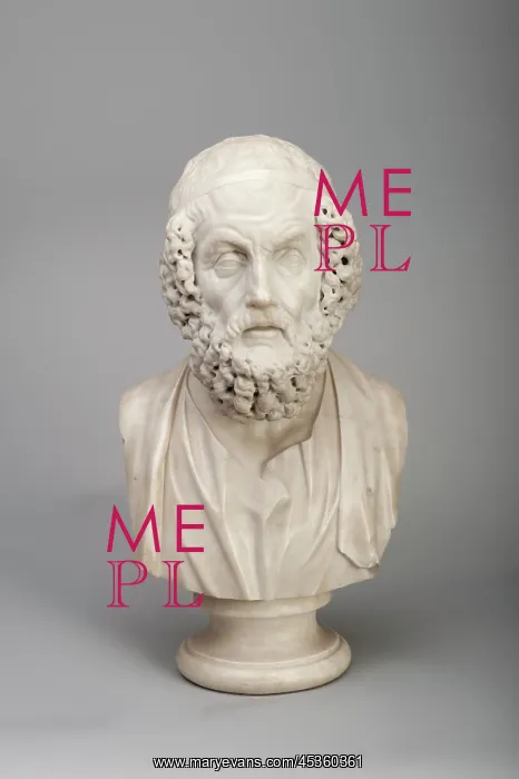 : Wilton - Marble bust of Homer : Wilton - Marble bust of Homer