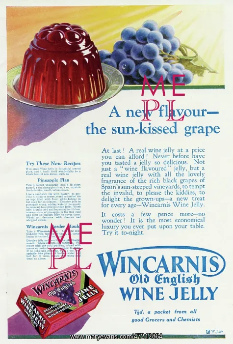 : WINCARNIS WINE JELLY AD : WINCARNIS WINE JELLY AD