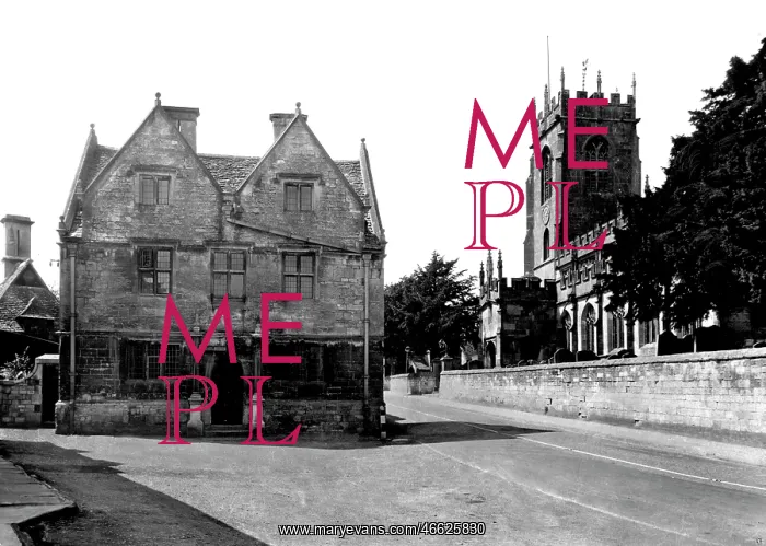  : Winchcombe, Jacobean House and Church c1955