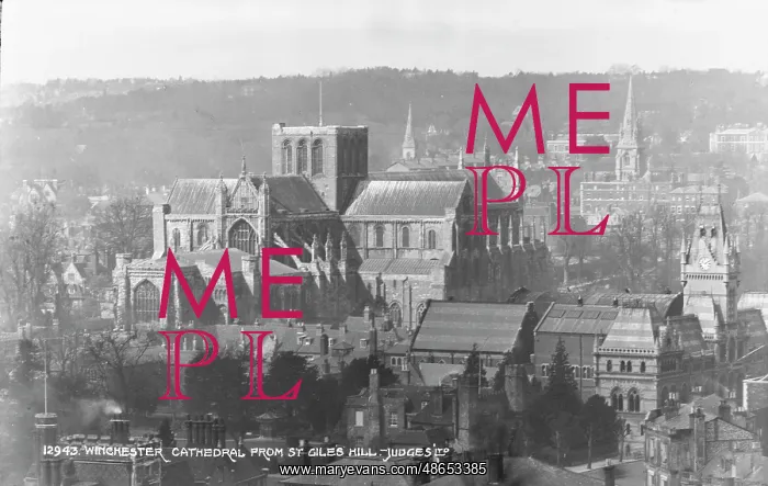 : Winchester Cathedral from St Giles Hill : Winchester Cathedral from St Giles Hill