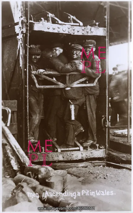 : Winching men up from the coalface - Wales : Winching men up from the coalface - Wales