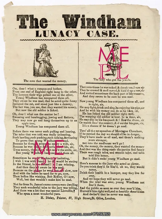 : The Windham Lunacy Case, ballad : The Windham Lunacy Case, ballad