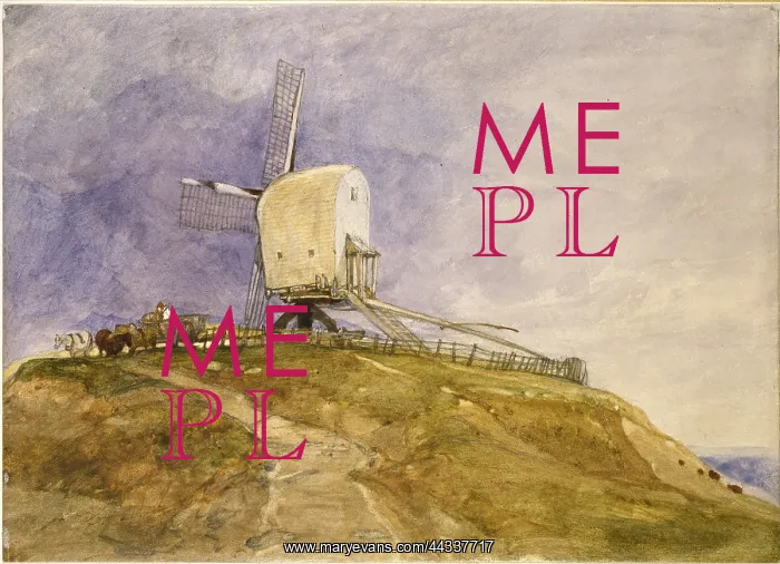 : A Windmill on a Hill at Eye, Suffolk : A Windmill on a Hill at Eye, Suffolk