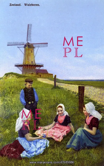 : Windmill with platform, Walcheren, Zeeland, Netherlands : Windmill with platform, Walcheren, Zeeland, Netherlands
