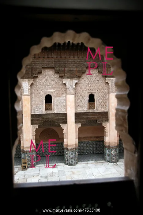  : Window into courtyard, Marrakech, Morocco