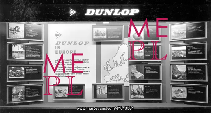 : Window display for Dunlop's Dunlop in Europe : Window display for Dunlop's Dunlop in Europe