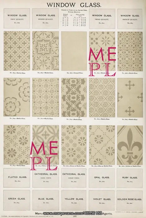 : Window glass, Plate 203 : Window glass, Plate 203