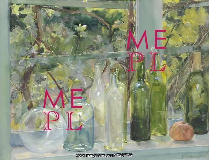 : Window Sill with Bottles : Window Sill with Bottles