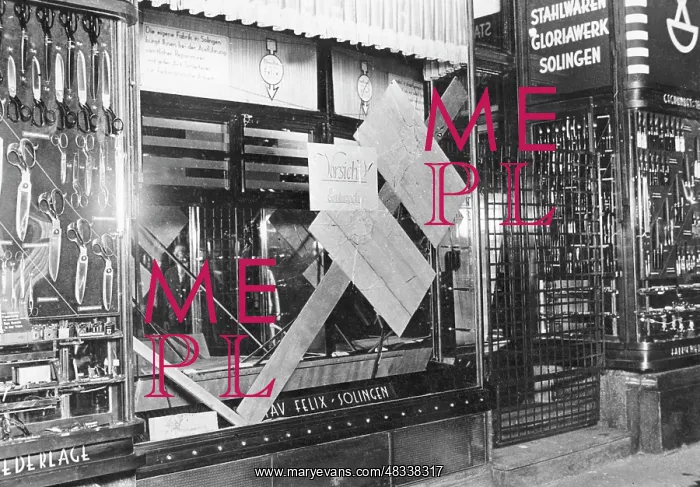 : Windows broken by Communists in Berlin, 1931 : Windows broken by Communists in Berlin, 1931