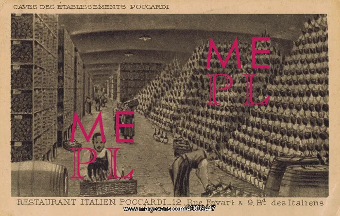 : Wine cellar of Pocccardi Restaurant, Paris : Wine cellar of Pocccardi Restaurant, Paris