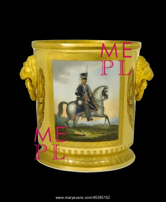 : Wine cooler showing a Prussian Hussar : Wine cooler showing a Prussian Hussar