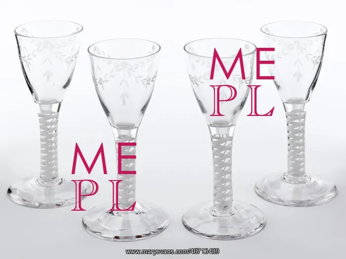 : Four wine glasses : Four wine glasses