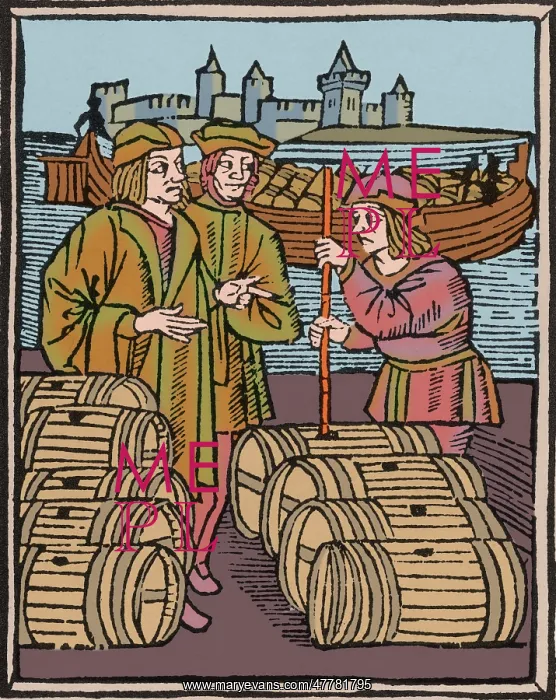 : Wine Merchant, 15th Century : Wine Merchant, 15th Century