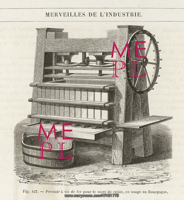 : WINE PRESS, 1870S : WINE PRESS, 1870S