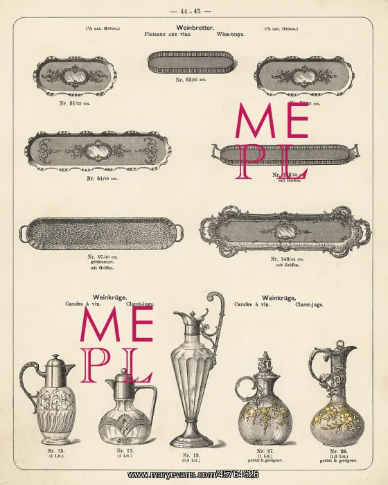 : Wine trays and claret jugs : Wine trays and claret jugs