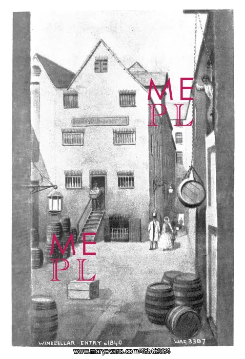 : Winecellar Entry, Belfast in the 1840s : Winecellar Entry, Belfast in the 1840s