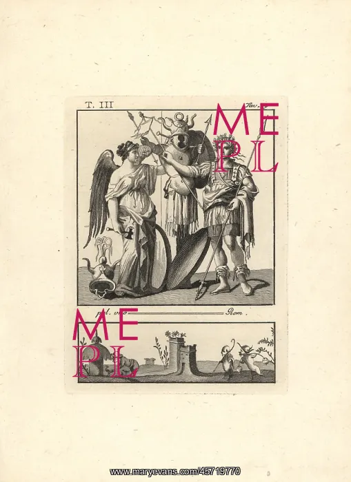 : A winged Victory, soldier and trophy : A winged Victory, soldier and trophy