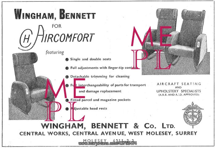 : Wingham Bennett Aircraft Seating & Upholstery : Wingham Bennett Aircraft Seating & Upholstery