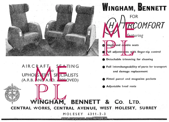 : Wingham Bennett Aircraft Seating & Upholstery : Wingham Bennett Aircraft Seating & Upholstery