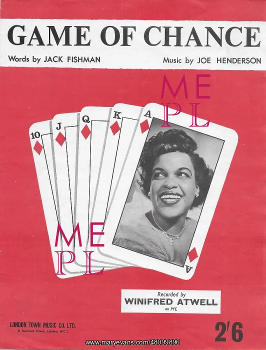: Winifred Atwell music sheet for Game of Chance : Winifred Atwell music sheet for Game of Chance